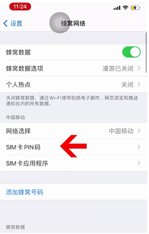 双阳苹果14维修网分享如何给iPhone14的SIM卡设置密码 