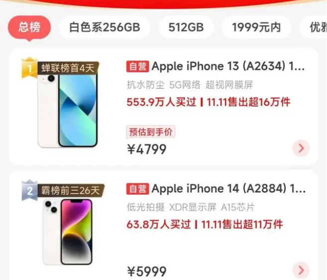 双阳苹果14维修分享iPhone14配置不如同价位的安卓还能大卖 